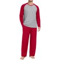 thumbnail image 3 of MINTREUS Men's Pajama Set Lightweight Sleepwear Long Sleeve Shirts and Bottoms Soft Comfy Pjs with Pockets, 3 of 6