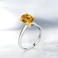 thumbnail image 4 of Gem Stone King 1.65 Ct Oval Checkerboard Yellow Citrine 10K White and Yellow Gold Ring Ring (Size 7), 4 of 4