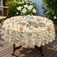 thumbnail image 4 of Pioneer Flower Floral Print Pattern Round Tablecloth 60 X 60 Inch, Wrinkle Resistant Wipeable Table Cloth for Kitchen Dining Picnic Patio Party, 4 of 6