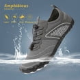 thumbnail image 3 of Hiking Barefoot Shoes for Women Men Non-Slip & Breathable Athletic Lightweight Barefoot Wide Toe Water Shoes for Walking,Running,and Swimming grey 40, 3 of 5