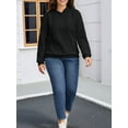 thumbnail image 6 of Female Hoodies Oversized Hooded Sweatshirt Casual Long Sleeve Drawstring Pullover Tops, 6 of 9