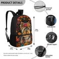 thumbnail image 2 of XYZCANDO School Backpack Set 17 Inch Book Bag Yorkshire Terrier Dog Retro Flower Print Large Capacity Primary School Bookbag 3 Pcs Laptop Backpacks Lunch Bag Pencil Case Daypack, 2 of 6