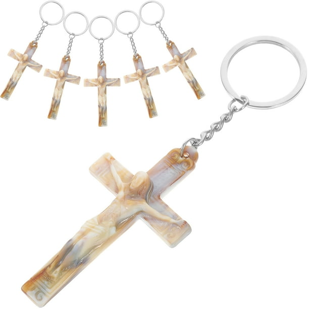 unbranded 6Ud Llavero De Cruz Decorativo Con Delicado Para Y Llaves
