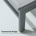 thumbnail image 7 of Iwicker Patio Sling Double Chaise Lounge Outdoor Aluminum Adjustable Back Lounge Recliner Chair Daybed for Outside, Gray, 7 of 7
