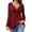 Red, variant on Womens Tshirts Long Sleeve Womens Tunic Tops Fall V Neck Solid Loose Side Split Blouses Casual Blue 2XL