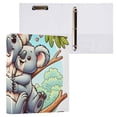 thumbnail image 3 of Mother's Day Koala Leaves 3 Ring Binders 1.5 inch Hardcover File Folders with Interior Pockets A4 Size Organizer for School Office Hospital, 3 of 8