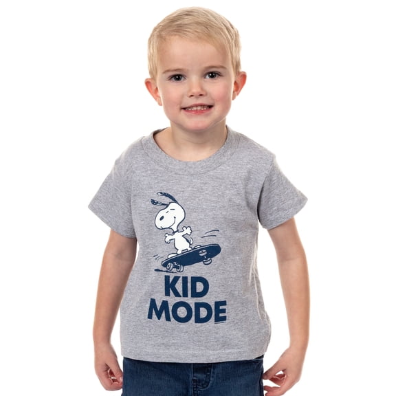 Peanuts Toddler Boys' Snoopy Kid Mode Skateboarding Graphic T-Shirt