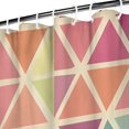 thumbnail image 3 of Multi Color Triangle Checkered Pattern Shower Curtain 84"x72" ,Bathroom Decorative Shower Curtains Set with 12 Hooks,Modern Waterproof Washable Shower Curtain, 3 of 6