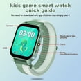 thumbnail image 5 of SHANNA Kids Smart Watch for Boys Girls Aged 4-12,  1.83'' HD Touch Screen with 30 Games and 140 Learning Cards, Music Player Camera Pedometer Story Telling, Green, 5 of 11