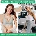 thumbnail image 2 of Austok 4 PCS Reusable Castor Oil Wrap for Breast,Soft Organic Castor Oil Wrap Reusable Washable Compress Breast Pads for Comfort Relaxing Sleeping Soothing Daily Use, 2 of 9