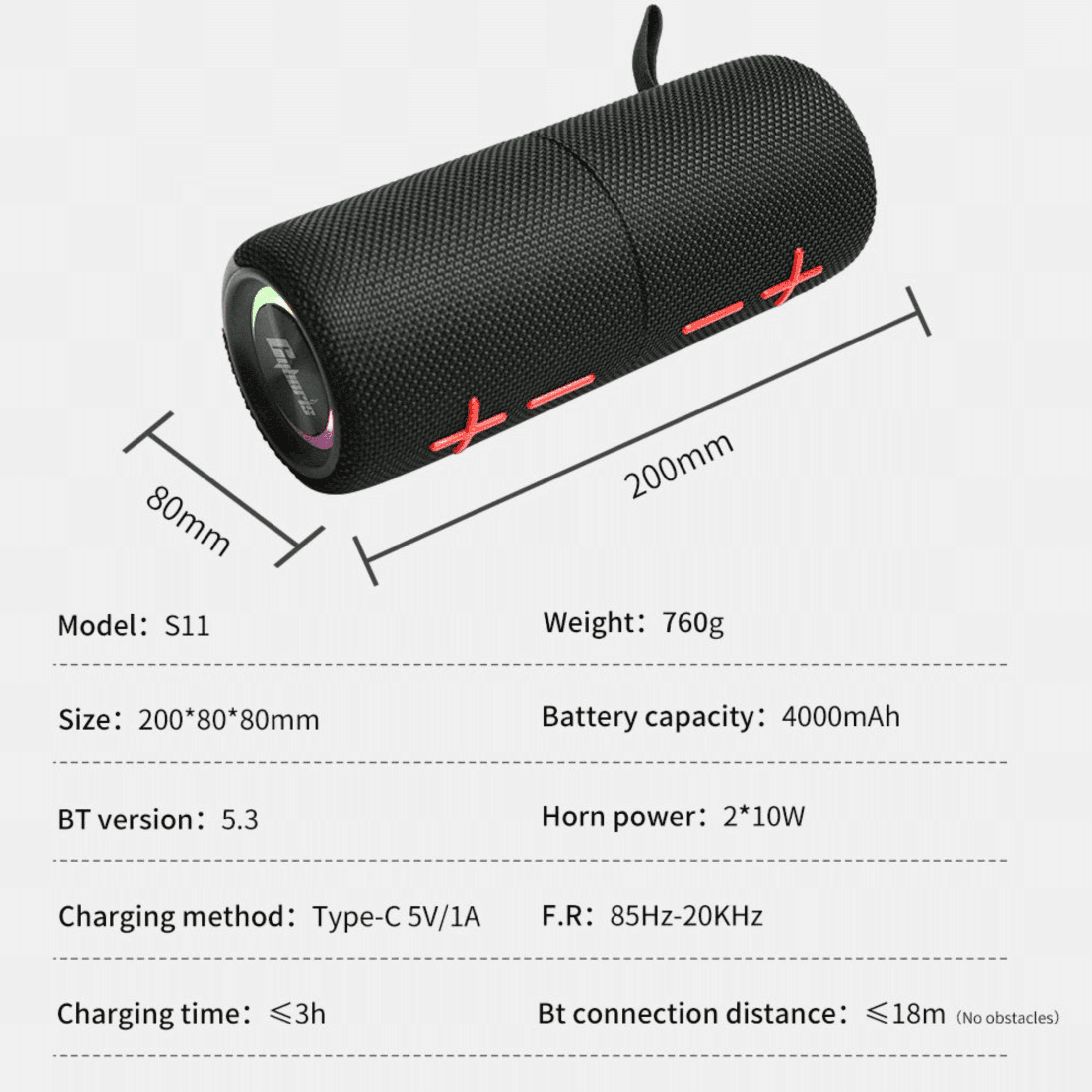 DCOWO Magnetic Bluetooth Speaker, 2-in-1 Detachable Wireless Speakers, 20W Stereo Sound, IPX6 Waterproof Portable Speaker for Outdoor Camping, Travel and Parties