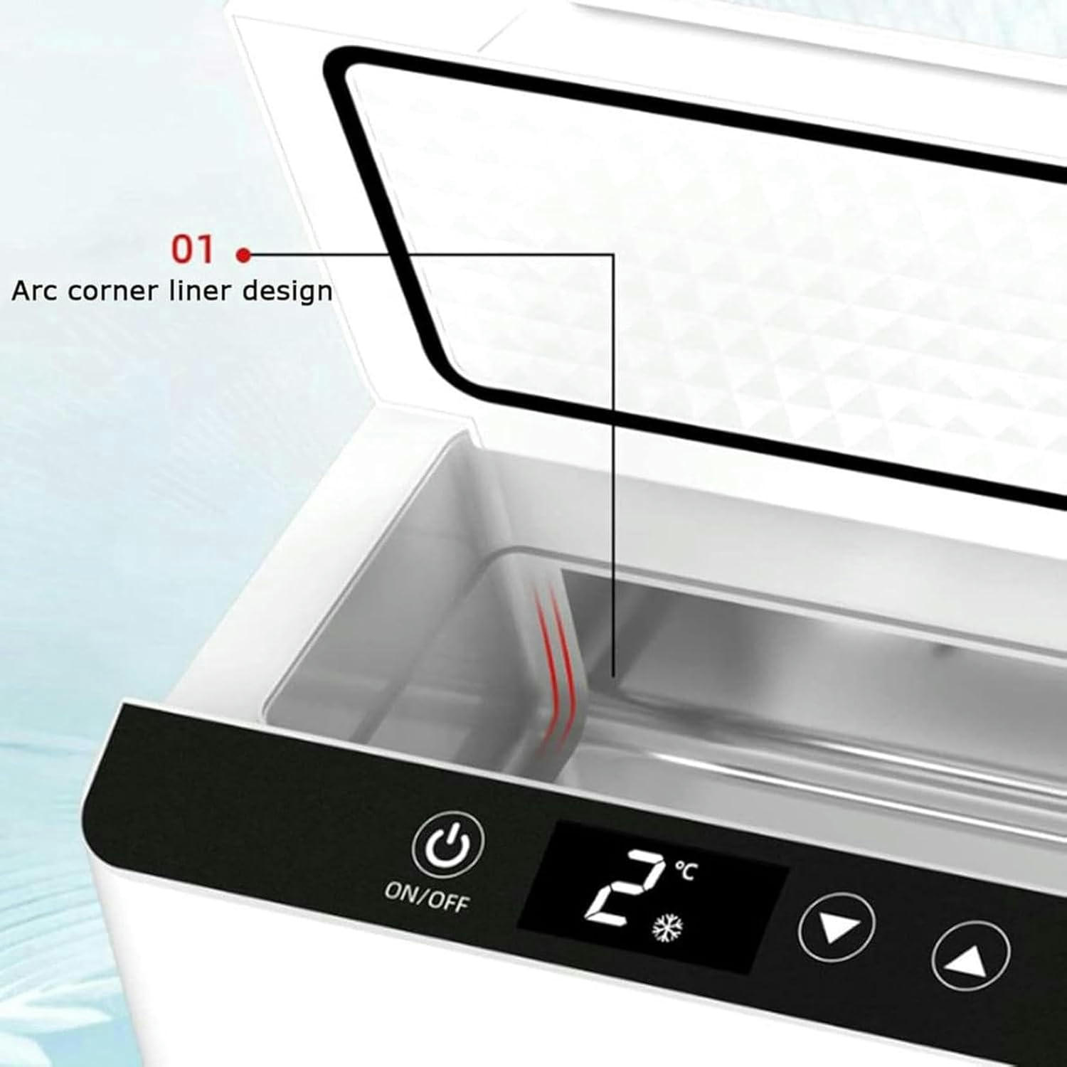 GXCZ Insulin Refrigerator, Mini USB Medical Refrigerator, LCD Screen, Adjustable 0-18 , Car, Travel, Home, 2-Battery Portable Insulin Refrigerator