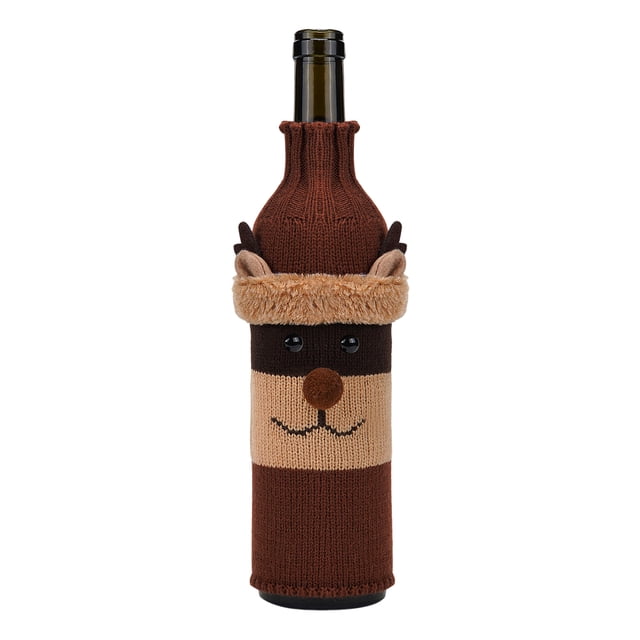Christmas Acrylic Wine Bottle Covers Santa/Snowman/Reindeer Patterns