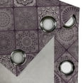 thumbnail image 5 of Ambesonne Mandala Grommet Curtain, Frames Vintage Oriental, 50" x 63", Eggplant and White, 5 of 6