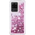 thumbnail image 3 of Compatible with Samsung Galaxy S20 Ultra Case Glitter Luxury Cute Love Liquid Quicksand Clear TPU Girls Women Stylish Bumper Shockproof Protective Case for Samsung Galaxy S20 Ultra Rose Gold YB, 3 of 12