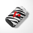 thumbnail image 3 of Letter V Initial Monogram - Zebra Red Can or Bottle Hugger, 3 of 5
