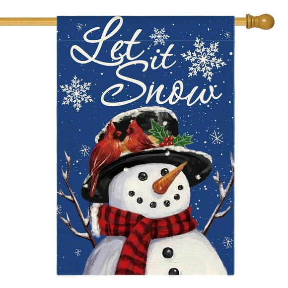 Banner AVOIN colorlife Let It Snow, 71 x 102 cm, doble cara