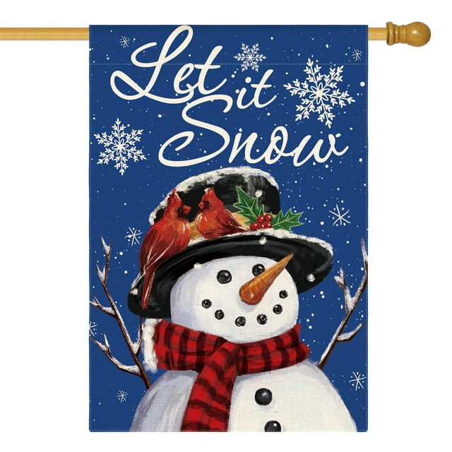Banner AVOIN colorlife Let It Snow, 71 x 102 cm, doble cara