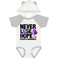thumbnail image 3 of Inktastic Never Lose Hope Epilepsy Awareness with Balloons and Purple Ribbon Boys or Girls Baby Bodysuit, 3 of 5