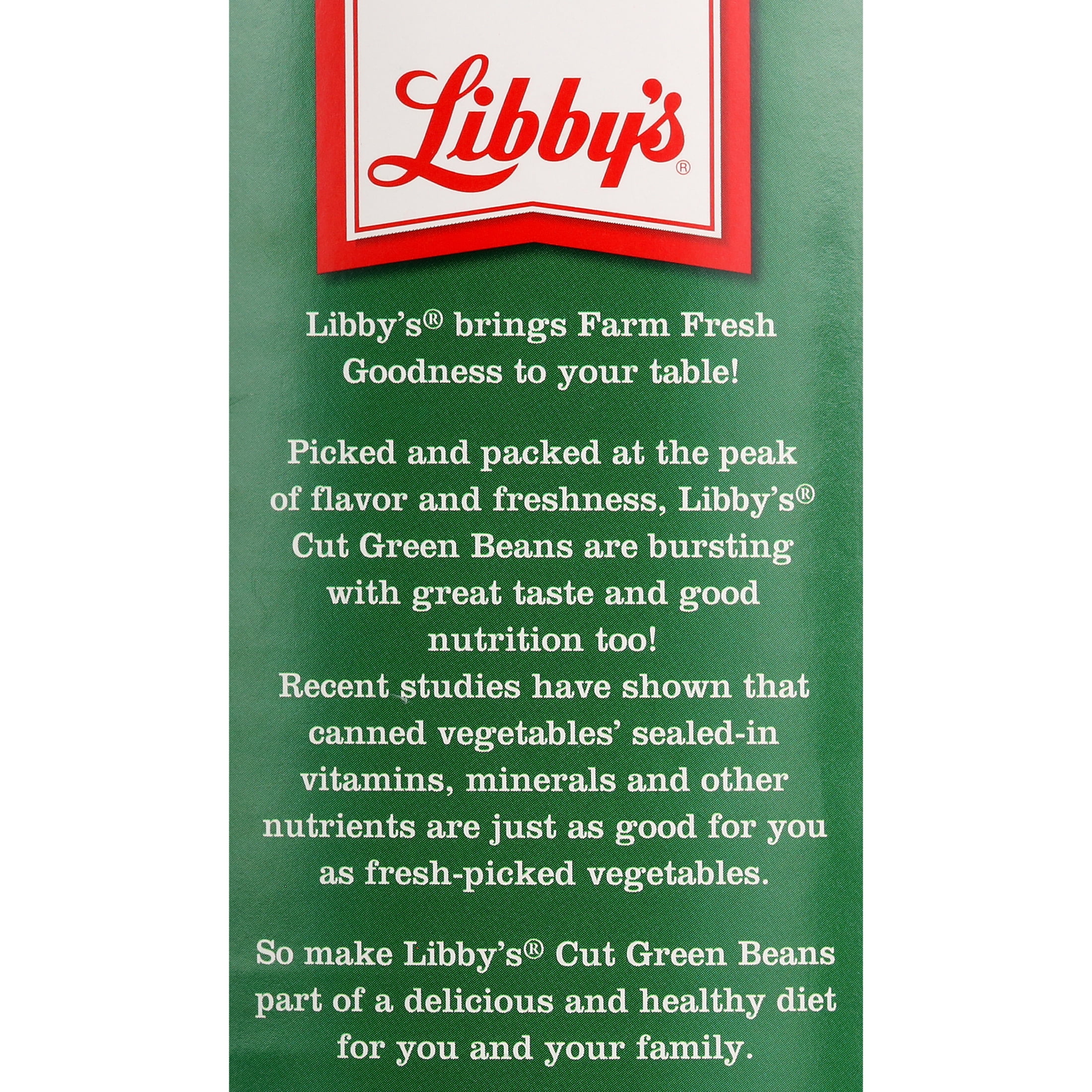 Libby's Canned Cut Green Beans 101 oz