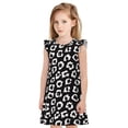 thumbnail image 1 of Fotbe Black Leopard Vestido de Dormir para Niñas de 3 a 10 Años, Mangas Cortas, Estilo Princesa, Pijama Camisón con Mangas Voladas-X-Large, 1 of 6
