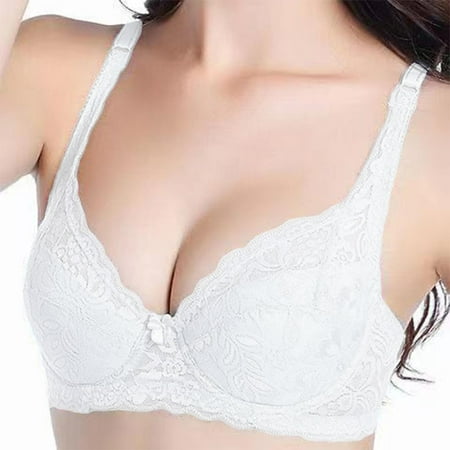 Pavied Minimizer Bras Feelingirl Bra Wireless Bras Women s Summer Thin Up Bra Without Ring Seamless Comfortable Thin Small Chest Sleeping Bra Seamless Bras Womens Bras White 95C