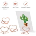 thumbnail image 4 of Durable Metal Place Card Memo Holder For Wedding Reception, Heart Shape Design With Elegant Spiral Base In Rose Gold, Multifunctional Use Resuable Accessory For Table Centerpieces 24 PCS, 4 of 7