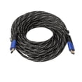 thumbnail image 2 of 15m HDMI 1.4 Version 1080P Woven Net Line Blue Black Head HDMI Male to HDMI Male Audio Video Connector Adapter Cable, 2 of 4