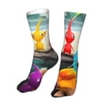 thumbnail image 3 of Lsque Pikmin Print Women's Men's Novelty 16in Crew Socks Cotton Socks Knee High Socks for Walking,Running,Nurses,Pregnancy, 3 of 6