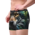 thumbnail image 2 of Yiaed Realistic Style Colorful Wolf Print Men's Soft Cotton Boxer Shorts Breathable Boxers Underwear Moisture-Wicking Underwear Stretch Boxer Briefs for Man-XX-Large, 2 of 5