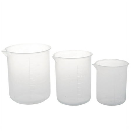 HOT 150 250 500 ml beaker of clear plastic 3 pcs. Measuring cup tool