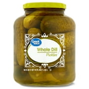 Great Value Whole Dill Pickles, 46 oz