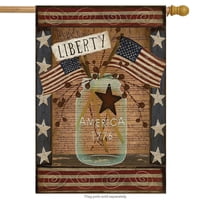 liberty patriotic house flag primitive 4th of july usa 28" x 40"