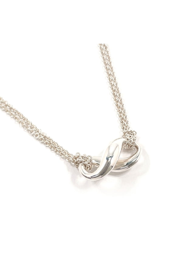 Pre-Owned TIFFANY&Co. Tiffany Infinity Necklace, Sterling Silver 925, Silver, Women's