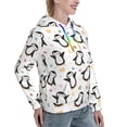 thumbnail image 6 of Lsque Colorful Hearts Penguin Pattern Casual Women's Hoodie,Hooded Sweatshirt with Kangaroo Pocket,Pullover Hoodie with Eye-catching Drawstrings-XX-Large, 6 of 7
