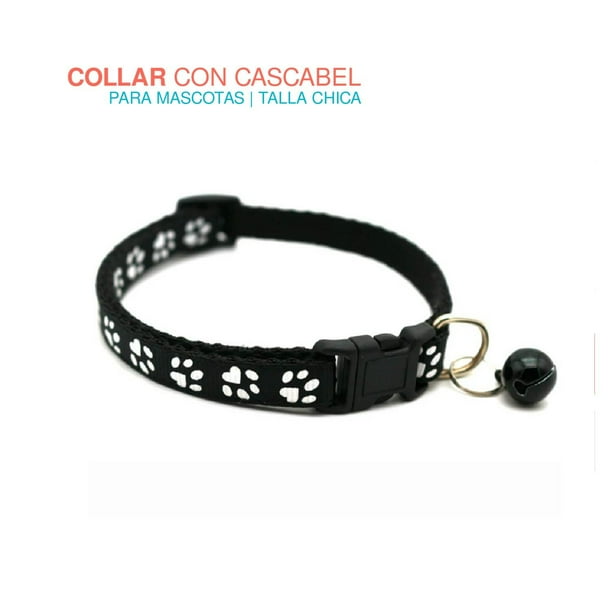 Collar Para Mascota Ajustable Perro Gato Raza Talla Pequeña negro 6.49 pulg Poli Pets PP-COPMPK-CH
