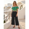 thumbnail image 7 of Airmenty Women Pants Wide Leg Pants Loose Casual Trousers Business Work Casual Pants with Pockets, 7 of 7