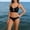 #0389-Black, variant on Sokhug Womens Nylon High Waisted Bikini Set Vest Style Tummy Control V Neck Twisted Front Swimsuit
