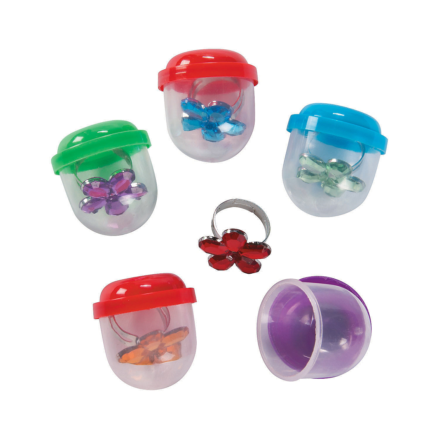 250 1.1 Bulk Capsule Flower Gem Rings Toys Value Toys Misc Value