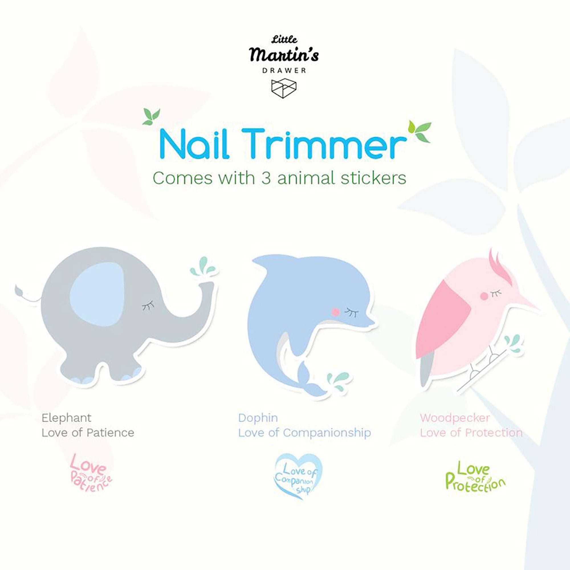 Little Martin's: Baby Electric Nail Trimmer - Blue - Soft LED Light, Adjustable Speed, Interchangeable Heads, Finger & Toenail Filing, Infant-Kid Safe