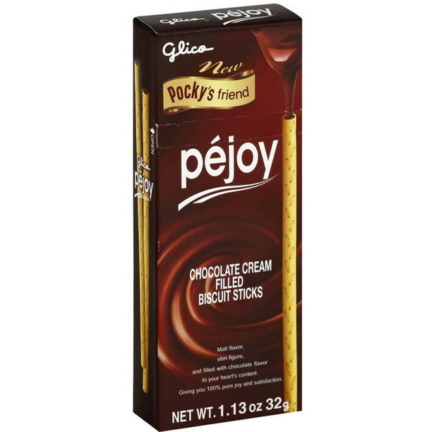 Glico Pejoy Chocolate Cream Filled Biscuit Sticks, 1.13 oz, (Pack of 20)