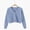 B Navy, variant on LEKODE Women V Neck Long Sleeve Full Button Down Single Side Pocket Cropped Knit Cardigan Ribbed Hem Lightweight Spring Daily Dress Layering Shrug Outer Topper A Black L
