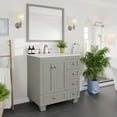 thumbnail image 3 of Eviva Acclaim 30"W x 22"D Gray Bathroom Vanity with White Carrara Quartz Countertop and Undermount Porcelain Sink, 3 of 10