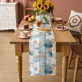 thumbnail image 3 of Table Runner - 72 Inch Long, Teal Blue Coastal Kitchen Dining Table Runner Dresser Scarves, Summer Beach Starfish Shell Coral Nautical Vintage Farmhouse Decor for Coffee Tables Wedding Party Banquet, 3 of 8