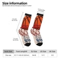 thumbnail image 2 of Hirioo Basketball Shot Pattern Adult Middle Tube Socks Breathable Sock Non-Pilling,Contrasting Color Design, 2 of 6