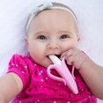 thumbnail image 3 of Pink Banana Toothbrush, Training Teether Tooth Brush For Infant, Baby, And Toddler, 3 of 5