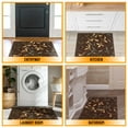 thumbnail image 4 of Ottomanson Leaf Indoor Doormat 2'3" x 3' - Non Slip Low Pile Area Rug for Entryway, Brown, 4 of 11