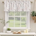 thumbnail image 3 of Flowers Birds Valances for Windows, Decorative Rod Pocket Window Valance Curtains, Farmhouse Botanical Floral Branches Plants Short Curtain Drapes for Kitchen/Living Room, 2 Panels, 42" W x 18" L, 3 of 8
