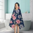 thumbnail image 6 of Pioneer Flower Floral Print Pattern Hooded Bath Towel，50"x30" for Ages 3 To 12 Kids, Quick Dry Lightweight Soft Microfiber Hood Beach Towel Cover Up for Kids, 6 of 7