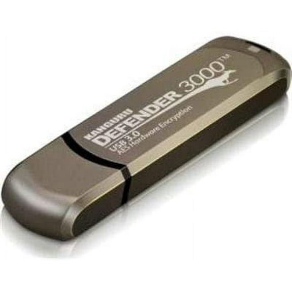 Kanguru Defender3000 FIPS 140-2 Certified Level 3, SuperSpeed USB 3.0 Secure Flash Drive, 16G - FIPS 140-2 Level 3 Certified, AES 256-Bit Hardware Encrypted, SuperSpeed USB 3.0, Remotely Manageable...